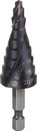 Bosch HSS-AlTiN step drill bit 4-20mm for metal.