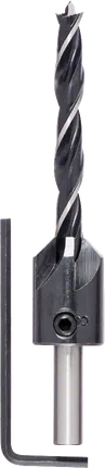 Bosch wood drill bit with countersink, 7 mm diameter.