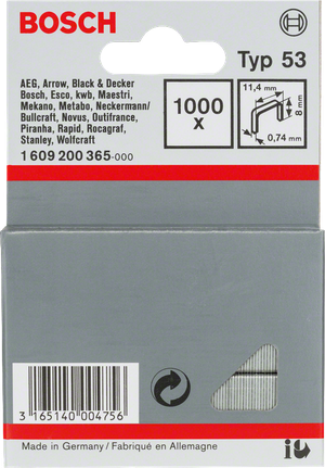 Bosch Typ 53 11,4 mm staples.