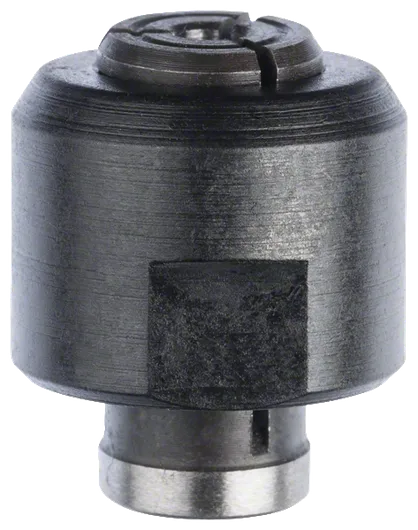 Bosch collet with locking nut, 1/8 inch diameter.