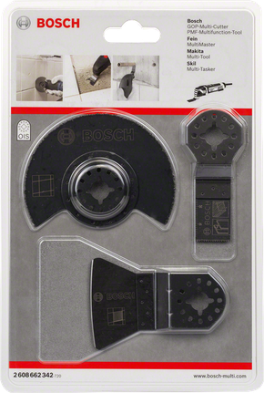 Bosch 3-piece basic tile set for multi-tools.