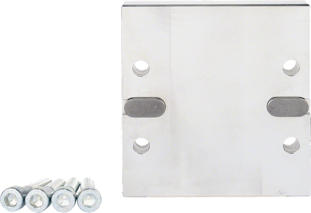 Bosch reversible planer blade with four mounting screws.