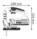 Bosch GST 8000 E Jigsaw dimensions drawing
