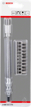 Bosch flexible shaft bit holder set with assorted screwdriver bits.