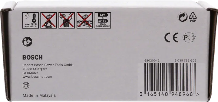 Bosch GBA12V 2.0Ah battery box.