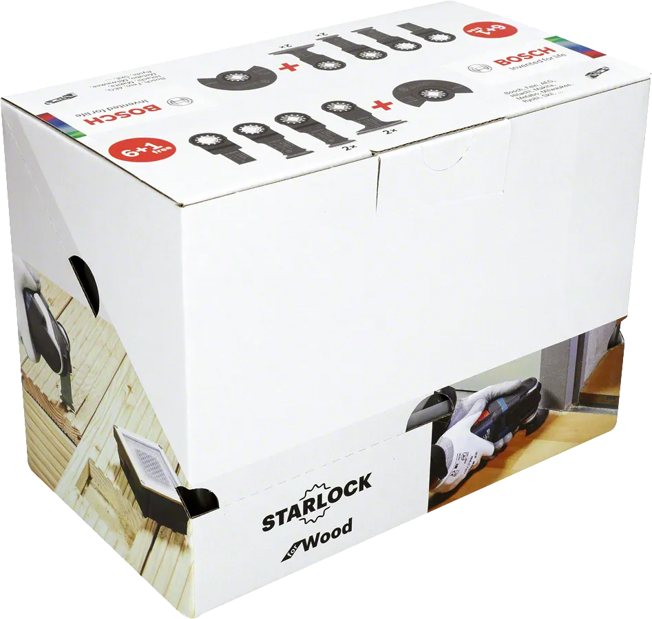 Bosch Starlock Set for Wood saw blades box.