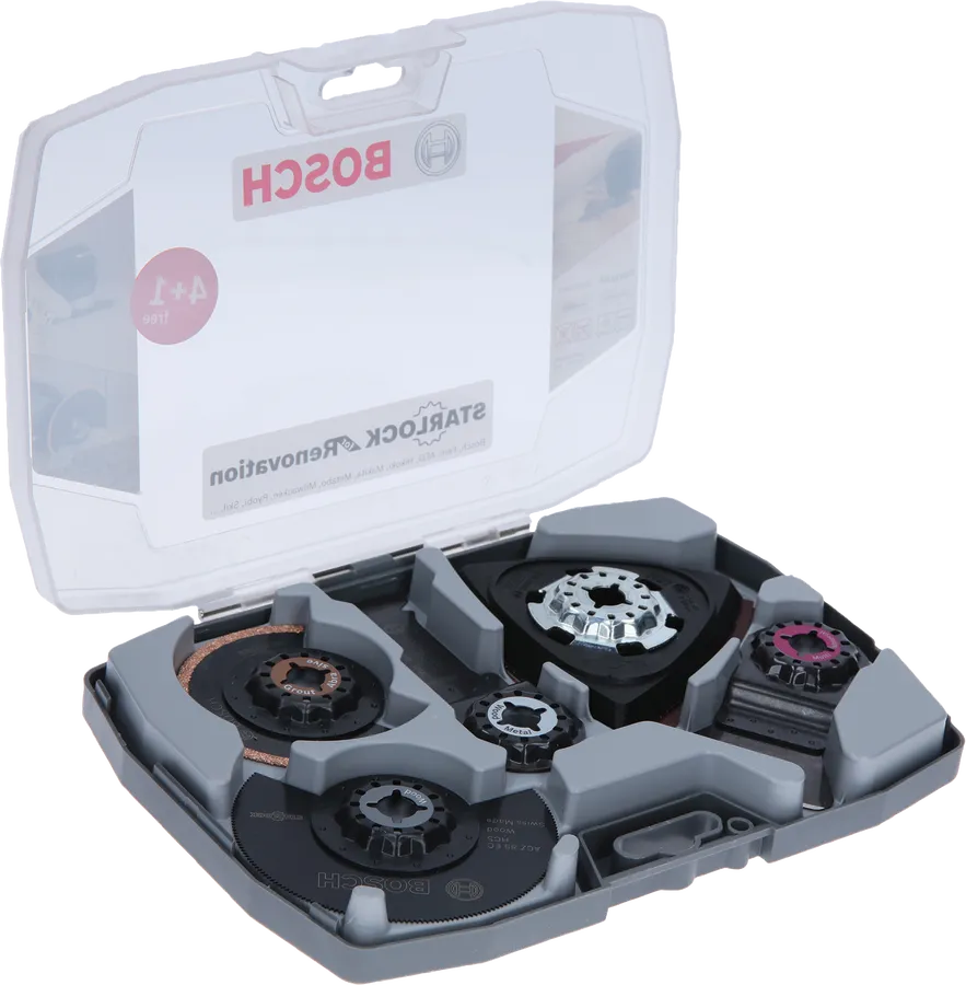 Bosch Starlock Set for Renovation, assorted tool blades.