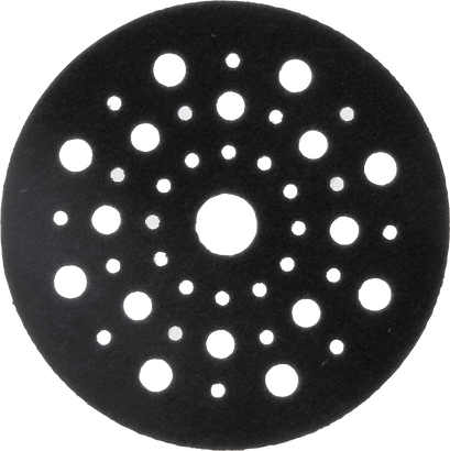 Bosch sanding pad with multiple dust extraction holes.