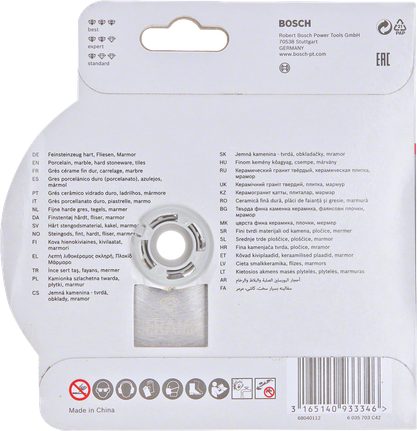 Bosch X-LOCK diamond cutting disc for ceramic and tile.