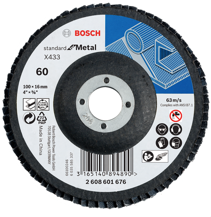Bosch X433 Standard for Metal flap disc 100mm G60.