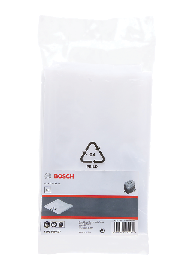 Bosch disposal bag 20lt 5pcs for GAS 12-25 PL.