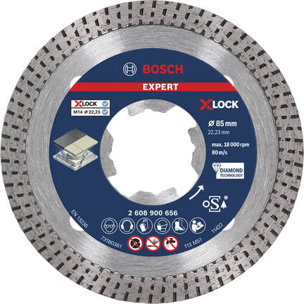 Bosch EXPERT HardCeramic X-LOCK diamond cutting disc 85mm.