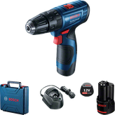 Bosch GSB 120-LI cordless drill with 12V 2.0Ah battery.