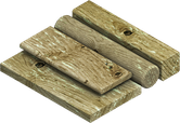 Pressure-treated lumber.