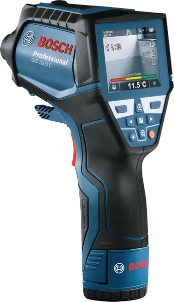 Bosch GIS 1000 C thermal detector, temperature display.