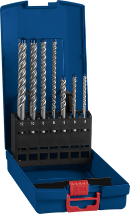 Bosch SDS plus-7X hammer drill bit set 5–12 mm.