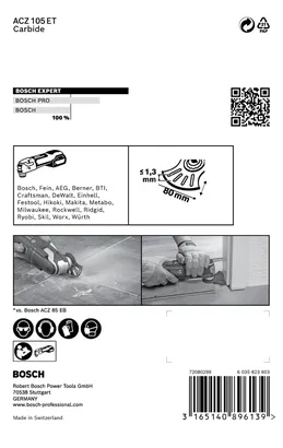 Bosch EXPERT ACZ 105 ET 80mm segment saw blade.
