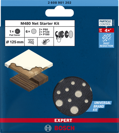 Bosch M480 Net Starter Kit 125 mm 7-pc.