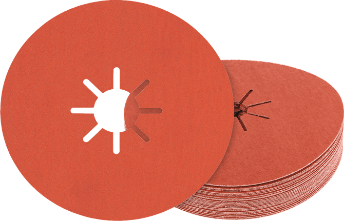 Bosch sanding discs pack with star-shaped center.