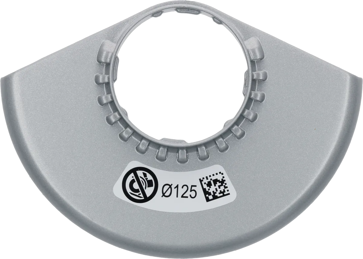 Bosch protective guard without cover, 125 mm diameter.