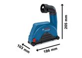 Bosch GDE 115/125 FC-T Dust Extraction Guard dimensions drawing