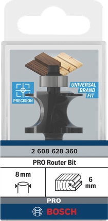 Bosch PRO router bit guided staff bead 6 mm.