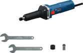 Bosch GGS 5 LS straight grinder with two wrenches.