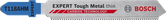 Bosch EXPERT Tough Metal thin T118AHM jigsaw blade.