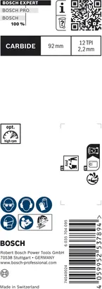 Bosch EXPERT Carbon Fibre Clean T 108 BHM Jigsaw Blade 92mm.