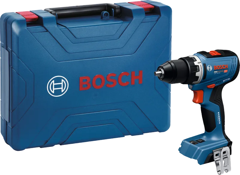 Bosch GSR 18V-65 cordless drill with carrying case.