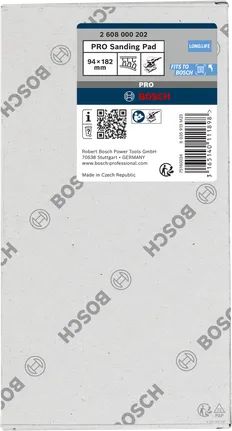 Bosch PRO Sanding Plate 93 x 185 mm for long life use.