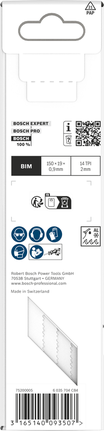 Bosch S 922 BF bi-metal reciprocating saw blade for medium-thick metal.