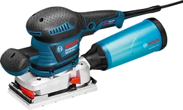 ماكينة الصنفرة المدارية Bosch GSS 230 AVE مع صندوق الغبار.