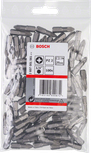 مجموعة رؤوس مفكات براغي Bosch PZ2 مقاس 25 مم، عبوة من 100 قطعة.