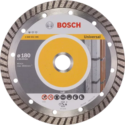 قرص قطع الماس توربو العالمي القياسي من Bosch مقاس 180 مم.