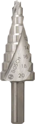 مثقاب خطوة HSS من Bosch ، نطاق القطر 4-20 ملم.