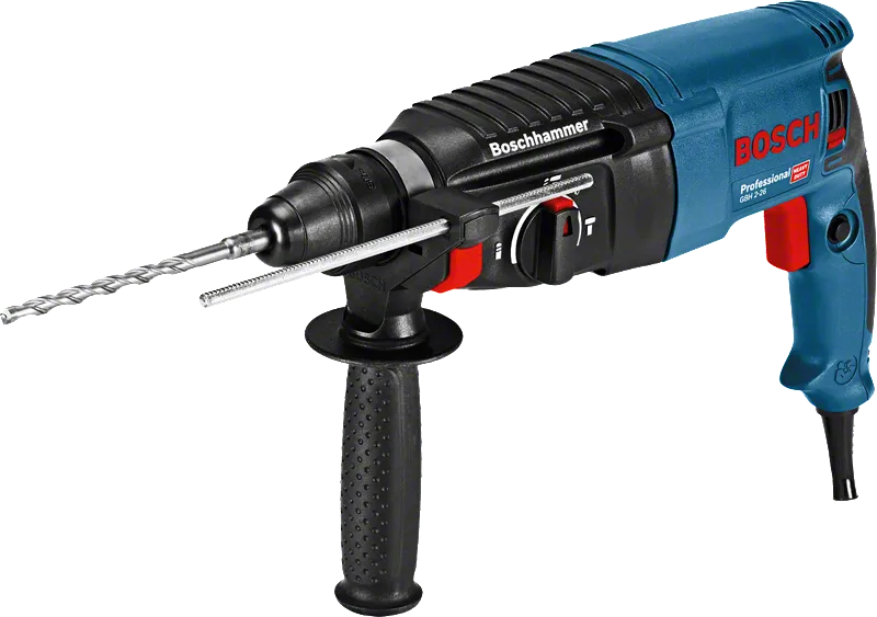 مثقاب مطرقة دوارة من طراز Bosch GBH 2-26 مع نظام SDS plus.