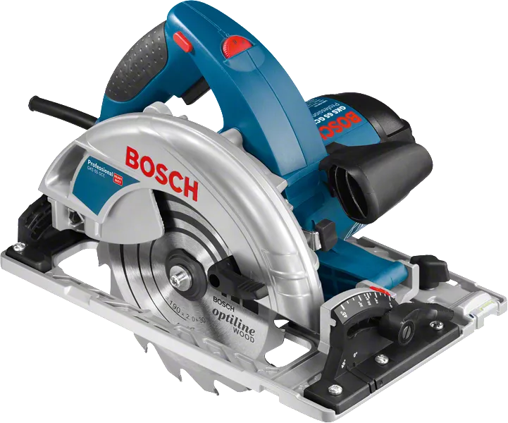 منشار دائري Bosch GKS 65 GCE لقطع الخشب بدقة.