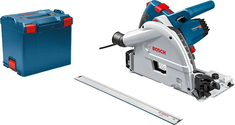 منشار غطس Bosch GKT 55 GCE مع سكة توجيه.