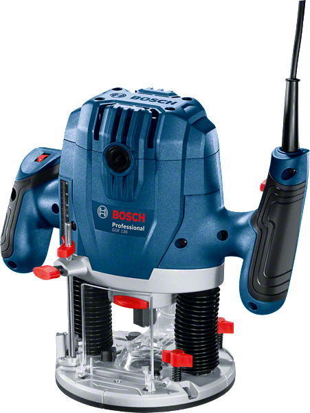 جهاز توجيه Bosch GOF 130 بسرعة قابلة للتعديل وشوط 55 مم.
