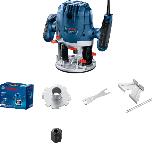 جهاز التوجيه Bosch GOF 130 مع الملحقات للنجارة.