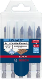 طقمُ رأسِ الثقبِ EXPERT HEX-9 Hard Ceramic