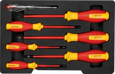 مجموعة مفكات براغي Bosch VDE SL/PH مكونة من 7 قطع للأعمال الكهربائية.
