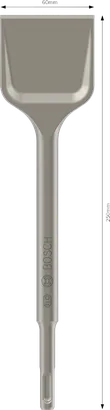 إزميل Bosch PRO SDS plus-5C Spade مقاس 60 مم للهدم.