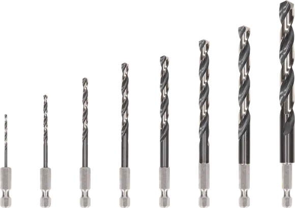 مجموعة رؤوس المثقاب الملتوية HSS-G من Bosch PRO Metal، مكونة من 8 قطع.