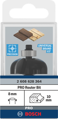 بت التوجيه Bosch PRO بقطر 10 مم وساق 8 مم.