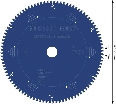شفرة المنشار الدائرية متعددة المواد من Bosch EXPERT مقاس 300 مم.