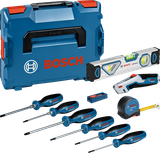 مجموعة مفكات براغي وأدوات يدوية من Bosch مع حقيبة حمل.