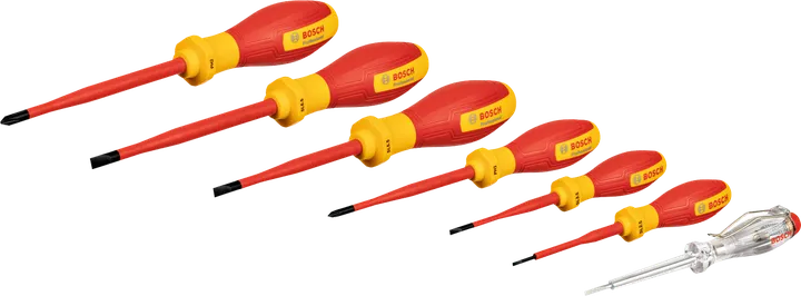 طقم مفكَات البرَاغي SL/PH من VDE بتصميم احترَافِي من 7 قطع