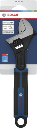 مفتاح ربط قابل للتعديل من Bosch بطول 200 مم مع فتحة من 0 إلى 32 مم.